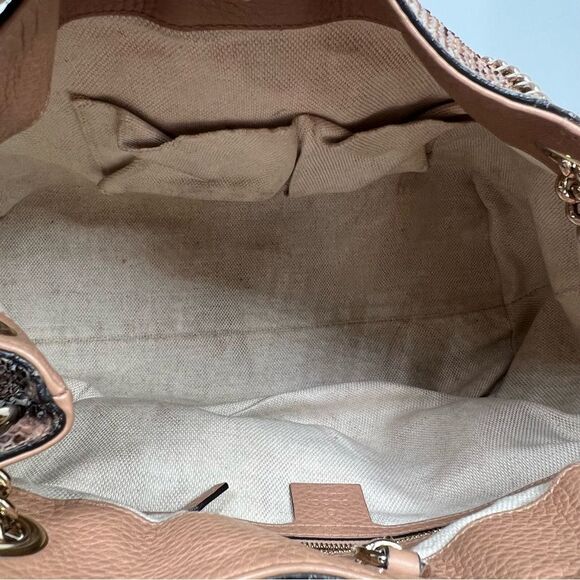 Gucci Soho Chain Strap Shoulder Bag Python Medium - Picture 12 of 13
